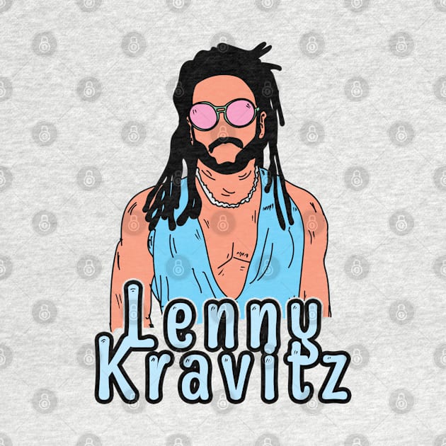 Retro Lenny Kravitz Fan Art Desain by Motor Lipat